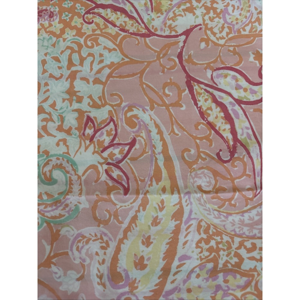 RALPH LAUREN JAMAICA PAISLEY ? pink  stipe standard size pillow sham cotton RARE